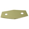 Westbrass Two-Hole Remodel Plate in Polished Brass D504-03